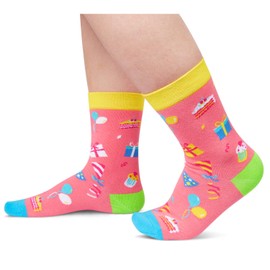 Zmart 8th Birthday Gifts Ideas Socks - Gifts for Eight Year Old Girls Boys, Gifts for Girls Boys Age 8, Presents for 8 Year Olds 2 Pack