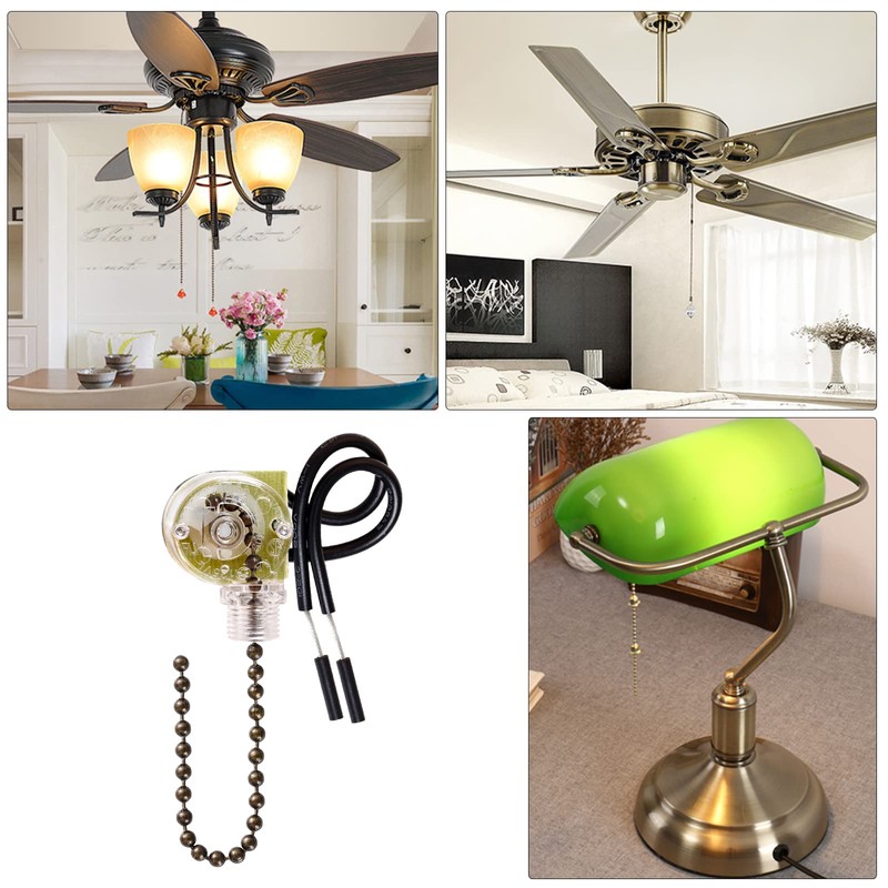 Topbuti 3 Pack Ceiling Fan Pull Chain Switch Zing Ear