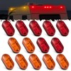Partsam 14Pcs 4 Inch Rectangle LED Trailer RV Marker Clearance