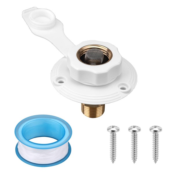 RV Water Inlet, RV City Water Connection Replacement 1/2" Male