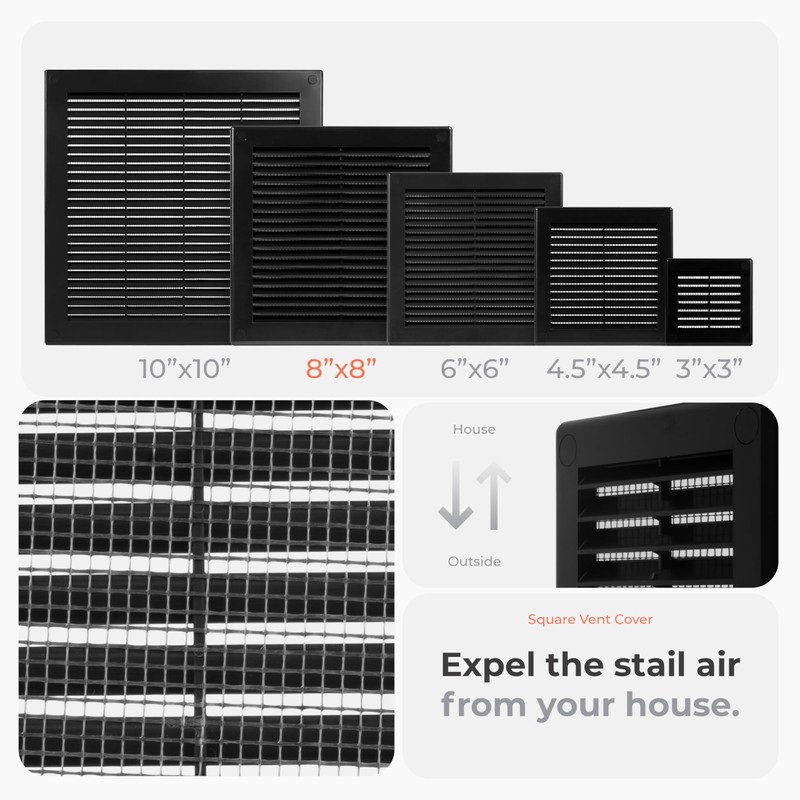 HVAC OV 10" x 10" (Outer Size) Square Air Vent