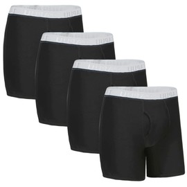 TAPUU Mens Underwear Anti Chafing Cooling Boxer Briefs with Pouch (White 4*Pack, XL)