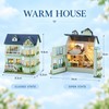 DIY Miniature House Kit with Furniture and LED Light, Wooden