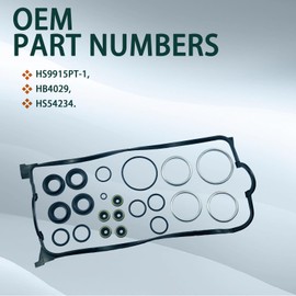 ChawYI HS9915PT-1 Cylinder Head Gasket Set with Head bolts Compatible with 1.6L Honda Civic 1996 1997 1998 1999 2000, Civic del Sol 1996 1997, D16Y5 D16Y7 D16Y8 D16B5 SOHC Engine, Part# HS54234 HB4029