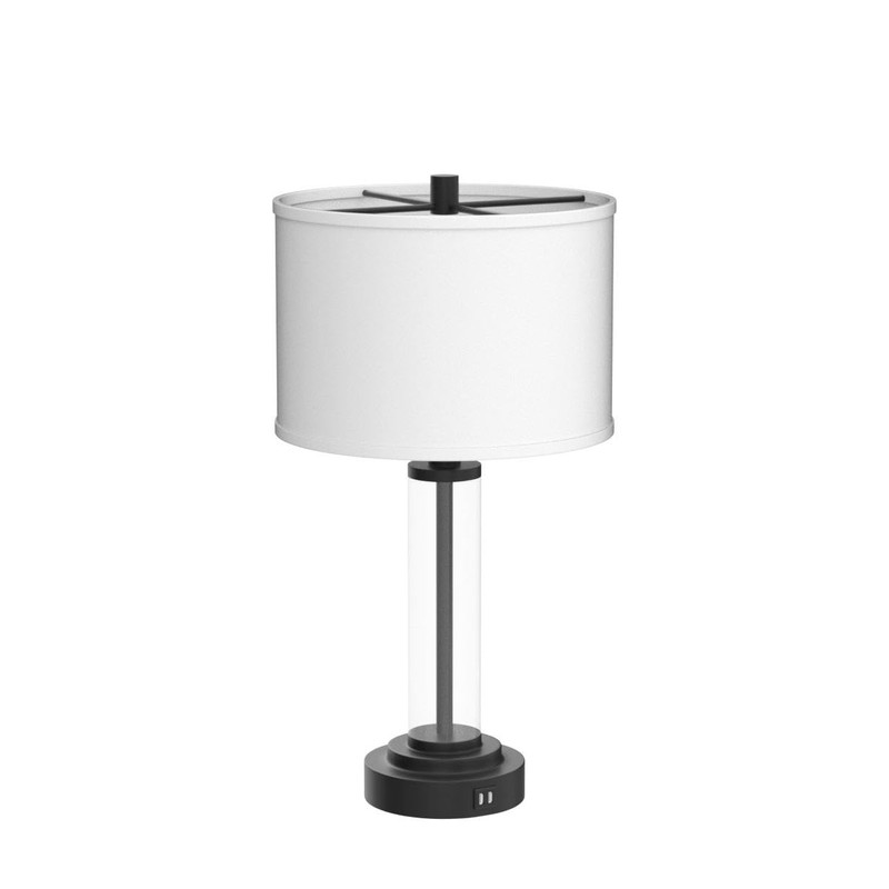 Glass Table Lamps Set of 2, Modern Black Dimmable Beside