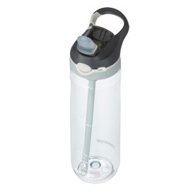 Contigo Ashland Autospout Water Bottle with Straw, 720 ml Large BPA-Free Plastic Water Bottle, Leak-Proof, Ideal for School, Work, Sports, Bike, Hiking, Macaroon