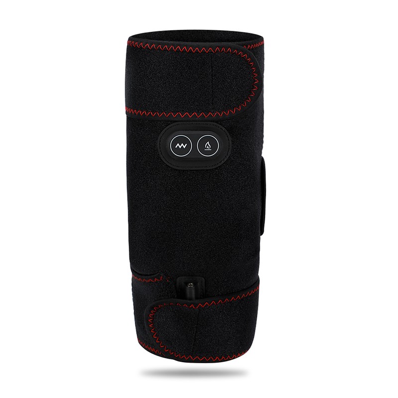 Doact new heateds vibration physiotherapy knee pads Single Pack Black
