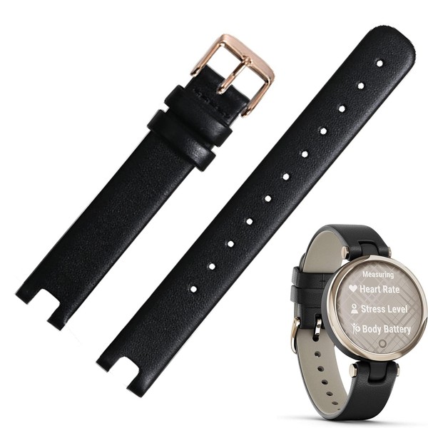 Miimall Leather Watch Band Compatible with Garmin Lily Smartwatch Strap,