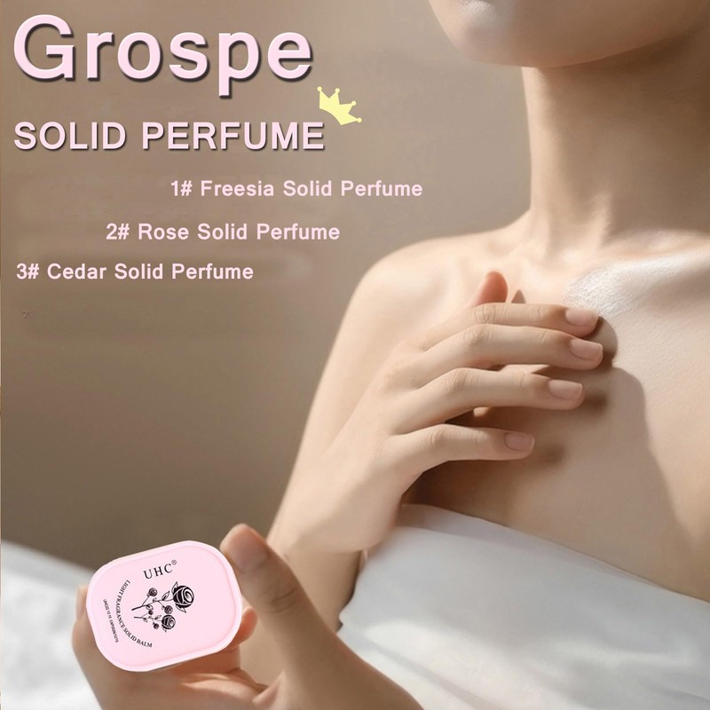 3PCS Solid Balms Solid Perfume Fressia Rose Cedar Solid Ointment