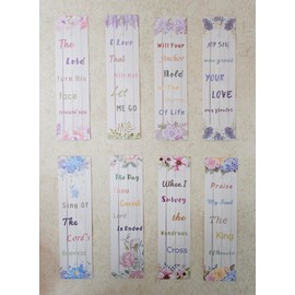 SOWAKA 30 Set Bookmark with Cross Charm Inspirational Scripture Christian Bible Verses Positive Motivational Page Marker for Church Supplies Book Lovers Graduation Gift (Bible)