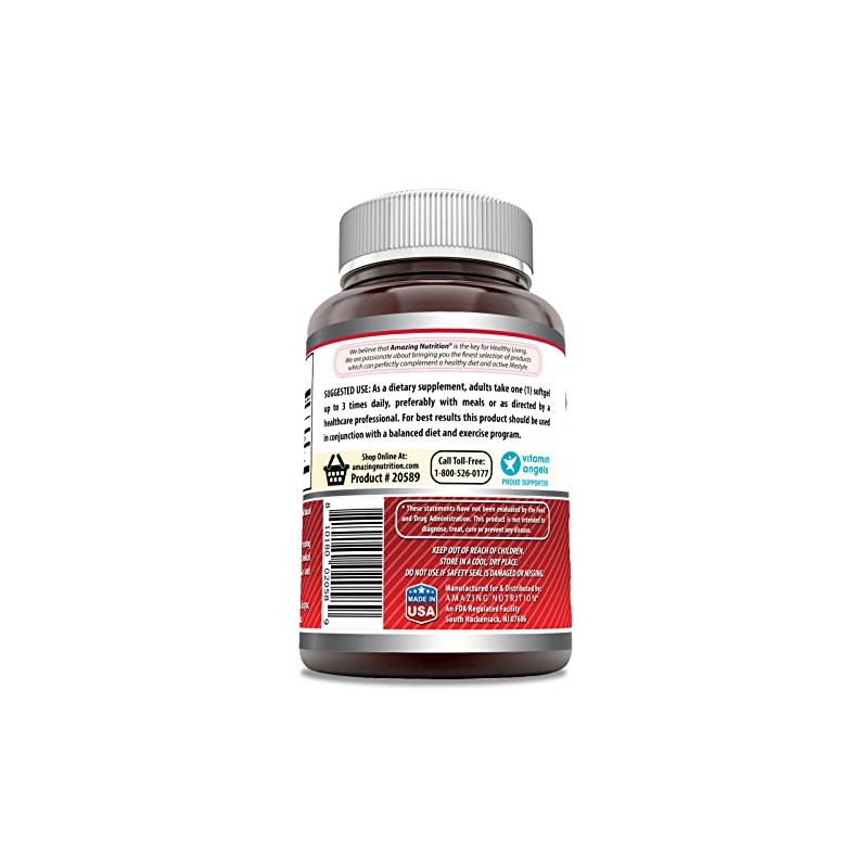 Amazing Formulas CLA 1000mg 120 Softgels Supplements | Conjugated Linoleic