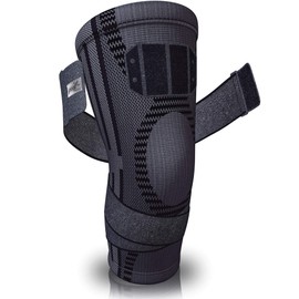 PURE SUPPORT Knee Brace Sleeve | with Strap Compression Patella Stabilizer for Meniscus Tear | Arthritis Pain | Running | Football | Crossfit | Sports | Gym | Women | Men