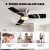 MOOONICHE 32" Ceiling Fan with Light and Remote/APP Controls, Low