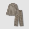 JAJU [JAJU/자주] 여 플란넬 파자마 세트_다크 그린 [JAJU] Women's Flannel
