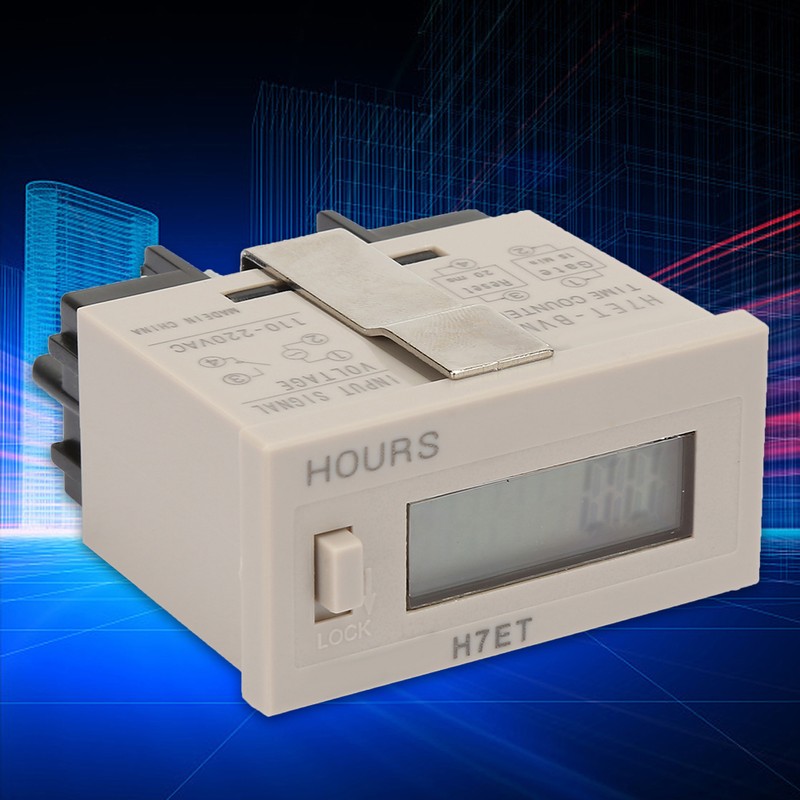 AC H7Et BVM Digital Electrical Counter Totalizer with 6-Digit LCD