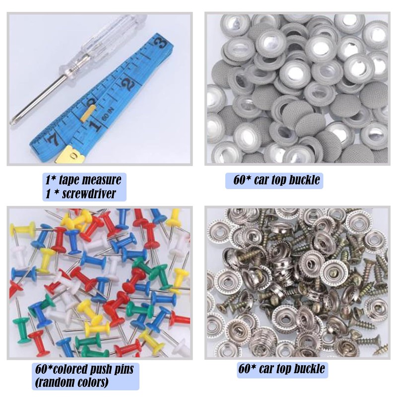 Amazleer 126 Piece Roof Liner Repair Set, Universal Car Roof