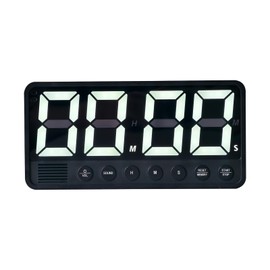 FCXJTU Digital Kitchen Timer - 7.1” Extra Large Display LED Magnetic Rechargeable Countdown/Up Timer, w/6 Alarms 4 Levels Volume Memory Function for Cooking, Classroom, Office, Home Gym(Black)
