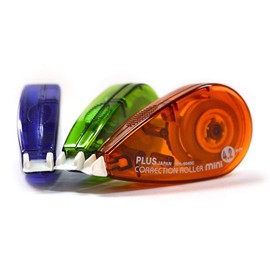 PLUS PLUS Korrekturmaus, Korrekturroller 6m x 4.2mm, 3er Pack, sofort überschreibbar