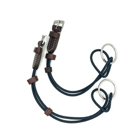 Equine Smile ES3011 Jaw Pieces for Wind-Up Bridle Gag Straps 35 cm (Brown Leather/Black Nylon)