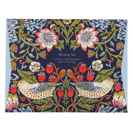 Museums and Galleries Marketing. Victoria and Albert Museum 18.8 x 24.5cm Strawberry Thief Writing Paper Sheet with Envelope (Pack of 10)