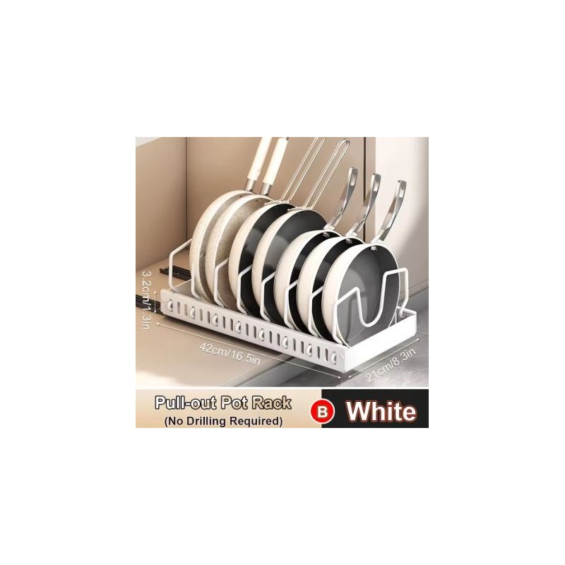Pull-Out Kitchen Organizer for Pots & Pans – Multifunction Stainless