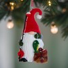 The Bridge Collection Gnome Fisherman Ornament - Santa Claus Holding