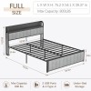 Vecelo Bed Frame with Storage Headboard Power Outlet Full Queen