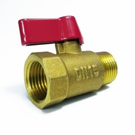 LECLOC DN15 RV Tank Water Heater Drain Valve, Replacement of Drain Plug for Water Heater and Hose, Shut Off Valve, Thickened Brass Body with Extended Thread Ball Valve, Drain Cock, 1/2" NPT Connection