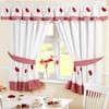 HomeSpace Direct Poppies Pencil Pleat Kitchen Pelmet 136 x 10
