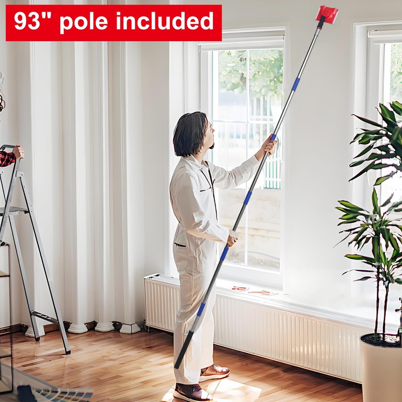 6-Section Paint Edger Tool with Threaded Extension Rod | Adjustable