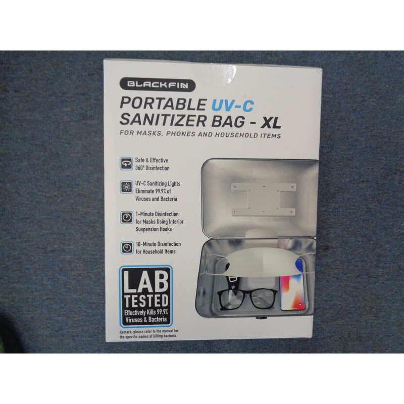 BlackFin Portable UV-C Sanitizer Bag - XL - Brand New