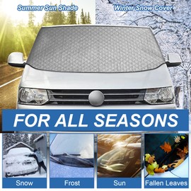 CICMOD Windscreen Cover for T5 T6 Transporter Windscreen Cover Anti Frost Ice Dust Window Cover Sun Protection for V-W Motorhome Vans