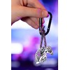 TROIKA Gaming Keyring with Carabiner Hook - 2 Pendants on