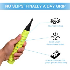 Ningchuya Tennis Racket Grip Tape, Anti-Slip Badminton Racket Grip Tape, Replacement Grip Tape for Squash Racket Grip, 5 Color
