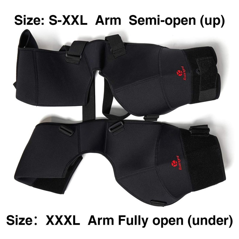 Kuangmi Sport Double Shoulder Support Adjustable Black 1 Piece (XXX-Large)