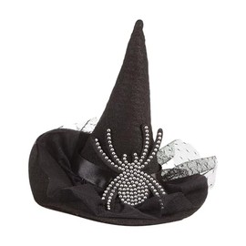 Bristol Novelty MD227 Witch Hat on Headband, Womens, Black/White, One Size