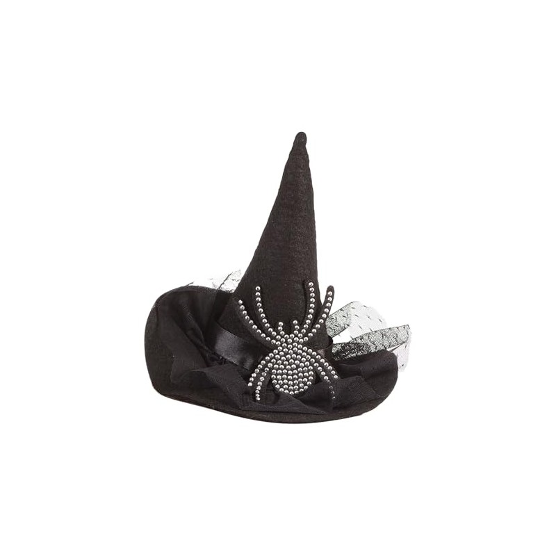 Bristol Novelty MD227 Witch Hat on Headband, Womens, Black/White, One