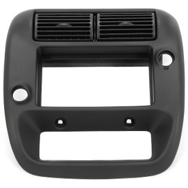 HECASA Center Dashboard Panel/Bezel Compatible with 1997-2006 Ford Ranger 1997-2001 Ford Explorer Radio Panel AC Heater Vent Trim Replacement for 5L5Z-1004302-JAA 5L5Z1004302JAA ABS Plastic Black