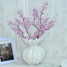 1 Piece Plastic Artificial Flower Decorative Handicrafts and Ornaments, Acrylic Resin Bouquets, Home Desktop Decorations, Gifts (Purple, 1 Piece)