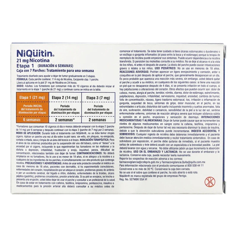 Niquitin Etapa 1 - 6 Pack Tratamiento Para Dejar De
