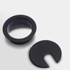6 PCS Desk Grommet, Black Desk Cable Wire Grommet Cord