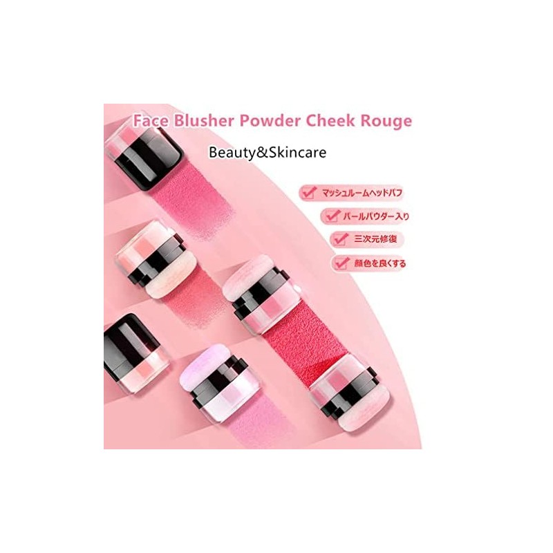 FOMIX Cheek Pom Pom Mineral Cheek with Puff High Gloss