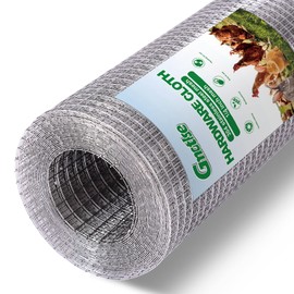 GMOTLSE Hardware Cloth 1/4 inch 23 Gauge Small Size 304 Stainless Steel mesh Chicken Welded Wire Fencing Wire Mesh Roll Fencing Garden Fence Squirrel Tunnel Network 8in×10ft
