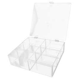 Ciieeo Acrylic Cotton Pad Holder with Clear Lid Multi Compartment Makeup Storage Box for Cotton Swabs Pads and Dustproof Organizer for Vanity and Bathroom