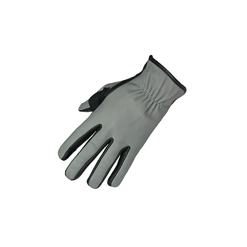 Rough & Road Coolmax Leather Gloves for Motorcycles Gray Size: