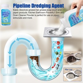 Pipeline Dredging Agent, Drain Clog Remover, Powerful Unclog Sink Drain Cleaner, for Kitchen Bathroom Sinks, Tubs Pipe Cleaning Tool (1PCS)