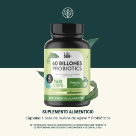 Life 360+ 60 Billones Probiotics 160 Cápsulas