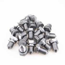 Pack of 4 Oil Drain Plug with Sealing Ring, Drain Plug of the Oil Sump, Alloy Steel Oil Drain Plug, Oil Drain Plug with Washer Thread Length Compatible with N90813202, for Cars