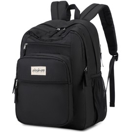 abshoo 32L Big Student Laptop Backpack For College Men Women Middle High School Teen Bookbag Travel Backpack Daypack (Black)
