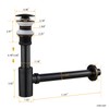 TSIBOMU Solid Brass Adjustable 1-1/4 Bottle Trap Without Overflow Drain
